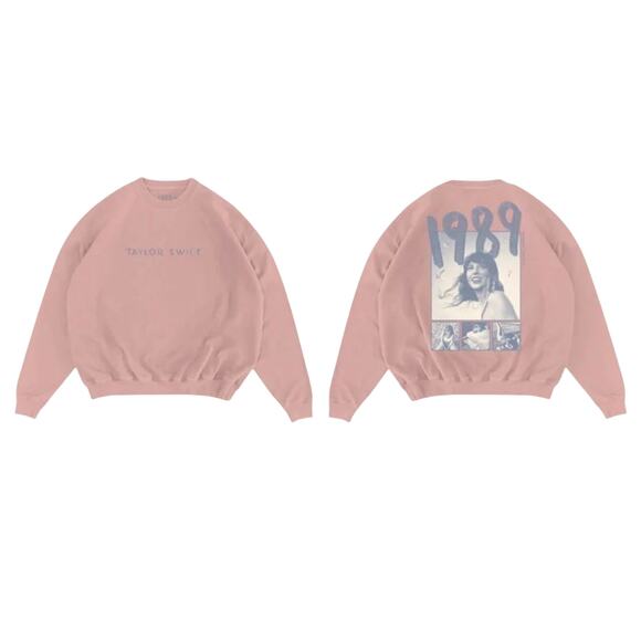 TAYLOR SWIFT 1989 (TAYLOR’S VERSION) PINK CREWNECK Size M, NEW W/O TAG SOO - Picture 3 of 7